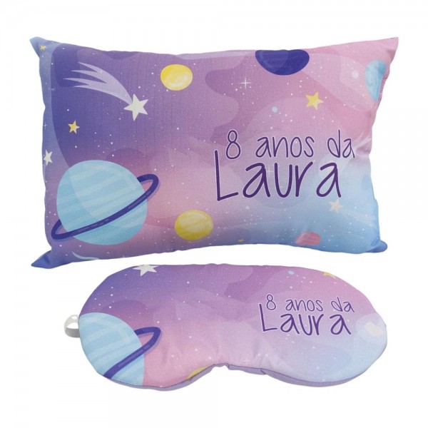Detalhes do produto Almofada 20x30 Com M�scara de Dormir Galaxia