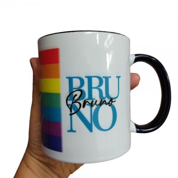 CANECA PARCELANA ALÇA E INTERIO PRETA - Foto 1 CANECA PARCELANA ALÇA E INTERIO PRETA - Foto 1